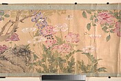 Roses and Wisteria, Unidentified artist, Handscroll; ink and color on silk, China