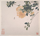 Insects and Flowers, Ju Lian (Chinese, 1828–1904), Album of eight leaves; ink and color on paper, China
