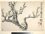 Plum Blossom, Xie Zhiliu Chinese, Album leaf; ink and color on Japanese paper, China