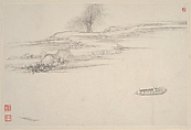Landscapes, Zhang Feng (Chinese, active ca. 1628–1662), Album of twelve leaves; ink and color on paper, China