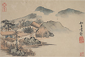 Landscapes, Shitao (Zhu Ruoji) (Chinese, 1642–1707), Album of eight leaves; ink and color on paper, China