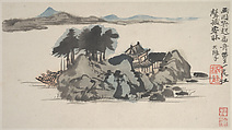 Landscapes of the Four Seasons, Shitao (Zhu Ruoji) (Chinese, 1642–1707), Album of eight leaves; ink and color on paper, China