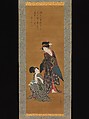 Two Beauties, Kitagawa Utamaro (Japanese, ca. 1754–1806), Hanging scroll; ink and color on silk, Japan