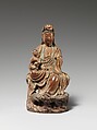 Guanyin the Bringer of Sons, Sandalwood with traces of pigment and gilding, China