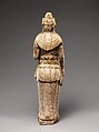 Bodhisattva, Wood (foxglove) with pigment; single-woodblock construction, China