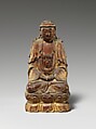 Bodhisattva Guanyin, Sandalwood with lacquer and gilding, single-woodblock construction, China