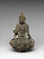 Seated bodhisattva, Gilt bronze, China