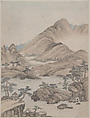Landscapes, Xiao Yuncong (Chinese, 1596–1673), Album of eight paintings; ink and color on paper, China