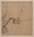 Blossoming Plum, Tang Yifen (Chinese, 1778–1853), Four album leaves; ink on gold-flecked paper, China