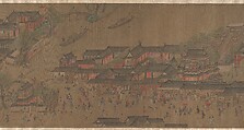 Going Upriver on the Qingming Festival, Unidentified artist Chinese, 18th century?, Handscroll; ink and color on silk, China