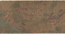 Going Upriver on the Qingming Festival, Unidentified artist Chinese, 18th century?, Handscroll; ink and color on silk, China