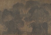 Traveling amid Mountains, Unidentified artist, Handscroll; ink and color on silk, China