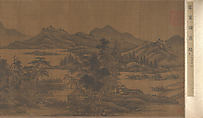 Landscape, Unidentified artist (17th century), Handscroll; ink on silk, China