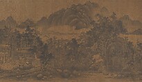 Landscape, Unidentified artist (17th century), Handscroll; ink on silk, China