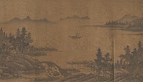 Landscape, Unidentified artist (17th century), Handscroll; ink on silk, China