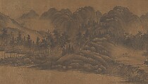 Landscape, Unidentified artist (17th century), Handscroll; ink on silk, China