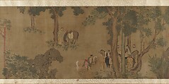Brocade Hall, Unidentified artist  , 15th to 16th century?, Handscroll; ink and color on silk, China