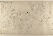(Copy after) The Sixteen Luohans, In the Style of Shitao (Zhu Ruoji) (Chinese, 1642–1707), Handscroll; ink on paper, China