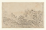 A Ruler in Procession, Ink on paper, India (Rajasthan, Jodhpur)