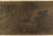Landscape, Unidentified artist, Handscroll; ink and color on paper, China
