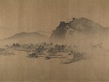 Second half of Ten Thousand Li of the Yangzi River, Unidentified artist  , fake signature of Xia Gui (active ca. 1195–1230), Handscroll; ink and color on silk, China