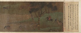 The Ten Horses, Unidentified artist, Handscroll; ink and color on silk, China