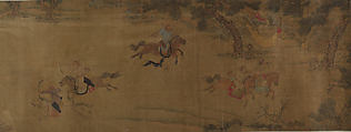 Tartar Huntsman, Unidentified artist, Handscroll; ink and color on silk, China