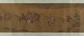 Tartar Huntsman, Unidentified artist, Handscroll; ink and color on silk, China