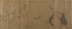 Immortals and Sages, Unidentified artist, Handscroll; ink on silk, China