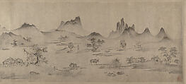 One hundred water buffalo, Unidentified artist Chinese, 13th century, Handscroll; ink on paper, China
