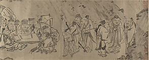 Gathering of Philosophers, Unidentified artist, Handscroll; black and white on paper, China