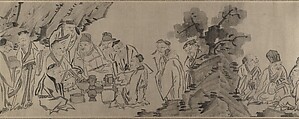Gathering of Philosophers, Unidentified artist, Handscroll; black and white on paper, China