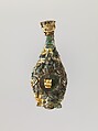 Buckle, Gilt bronze, jade, glass, China