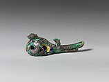 Finial in the shape of a bird, Bronze inlaid with gold and silver, China