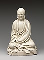 Bodhidharma in meditation, Porcelain with ivory glaze (Dehua ware), China