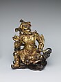 Guardian Protector of the East (Dongfang chiguo tianwang), Partially gilt arsenical bronze; lost-wax cast, China