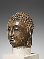Head of a Buddha, Limestone with pigment, China (Southern Xiangtangshan)