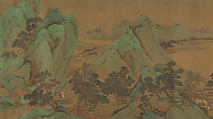 Garden estate, Unidentified artist  , 17th century, Handscroll; ink and color on silk, China