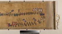 Procession, Unidentified artist Chinese, Handscroll; ink and color on silk, China