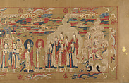 Canonization scroll of Li Zhong, Unidentified artist (17th century), Handscroll; ink color, and gold on silk, China