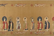 Canonization scroll of Li Zhong, Unidentified artist (17th century), Handscroll; ink color, and gold on silk, China