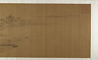 A Secluded Fishing Village, Unidentified artist, Handscroll; ink and color on silk, China