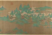 Sea and Sky at Sunrise, Unidentified artist  , fake signature of Zhao Boju (died ca. 1162), Handscroll; ink and color on silk, China