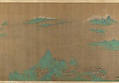 Sea and Sky at Sunrise, Unidentified artist  , fake signature of Zhao Boju (died ca. 1162), Handscroll; ink and color on silk, China