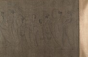 The Five Rulers at the New Year's Reception, Unidentified artist, Handscroll; ink and color on silk, China