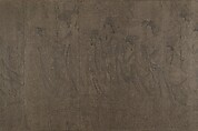 The Five Rulers at the New Year's Reception, Unidentified artist, Handscroll; ink and color on silk, China