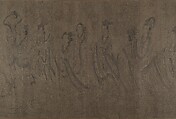 The Five Rulers at the New Year's Reception, Unidentified artist, Handscroll; ink and color on silk, China