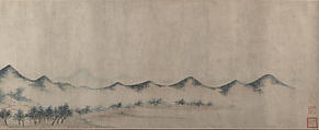 Landscape, Unidentified artist, Handscroll; ink and color on silk, China