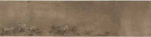 Bullocks and Goats, Unidentified artist, Handscroll; ink and color on paper, China