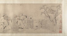 Family Visit, Unidentified artist, Handscroll; ink and color on paper, China